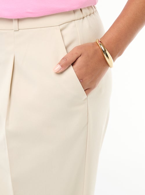 Pantalón wide leg de tiro alto - Kiabi