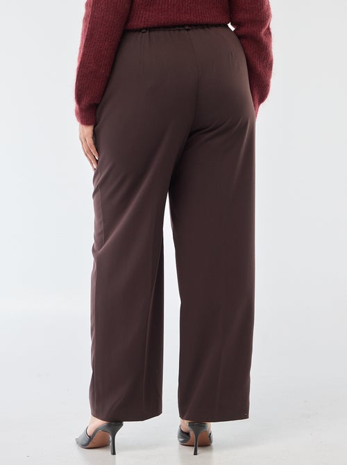 Pantalón wide leg de tiro alto - Kiabi