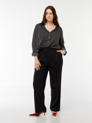 Pantalón wide leg de tiro alto