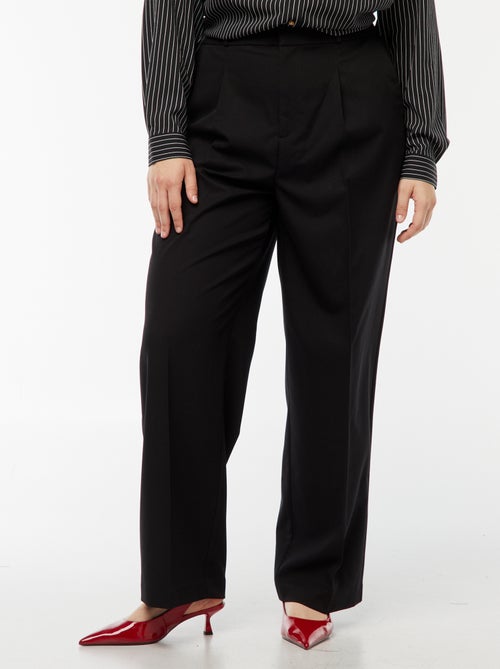 Pantalón wide leg de tiro alto - Kiabi