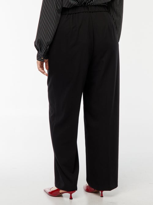 Pantalón wide leg de tiro alto - Kiabi