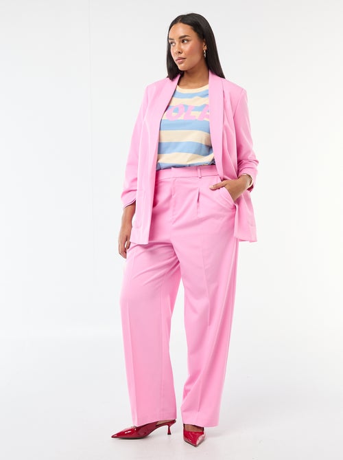 Pantalón wide leg de tiro alto - Kiabi