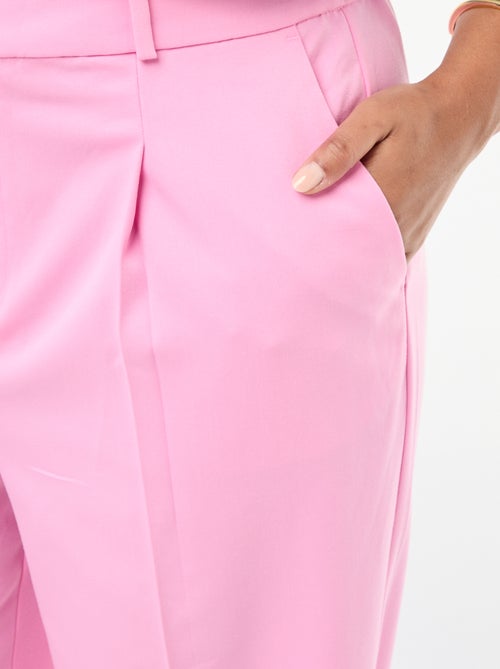 Pantalón wide leg de tiro alto - Kiabi