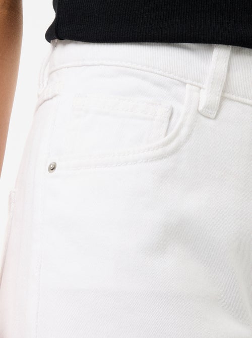 Pantalón wide leg destroy tiro bajo - Kiabi