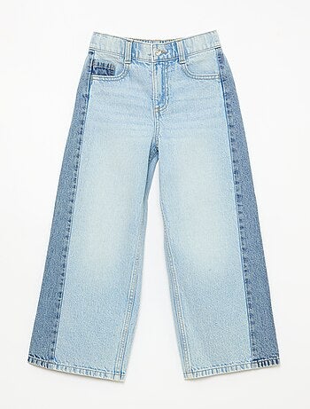 Pantalón wide leg en 2 tonos