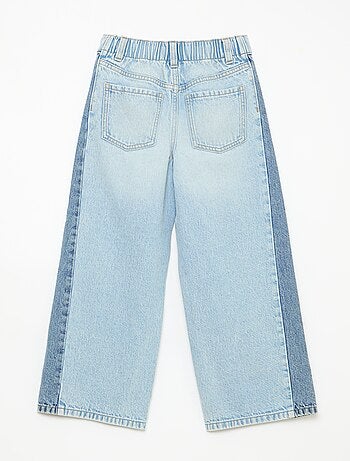 Pantalón wide leg en 2 tonos