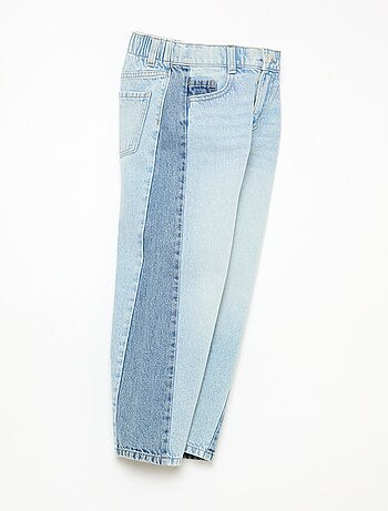 Pantalón wide leg en 2 tonos