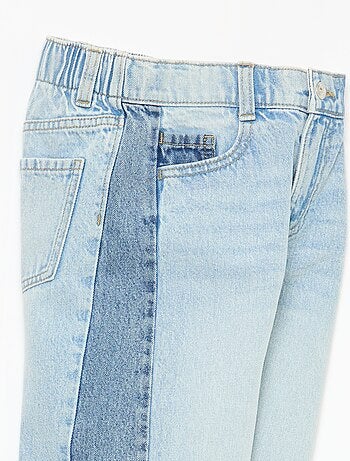 Pantalón wide leg en 2 tonos