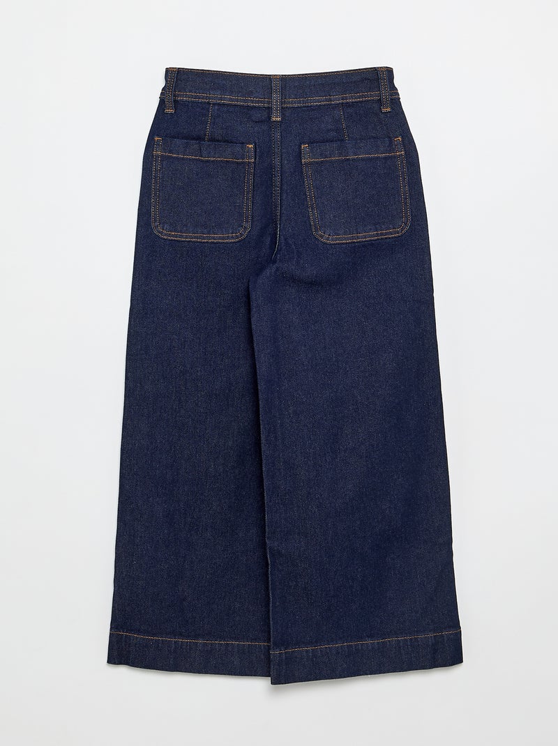 Pantalón wide leg fit / corte ancho Azul - Kiabi