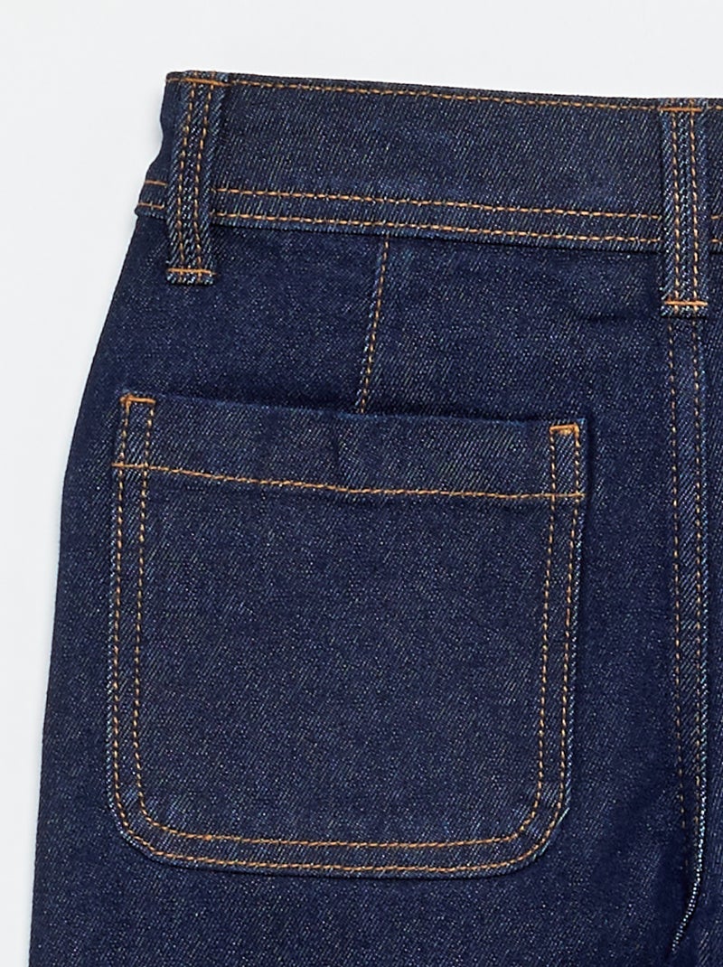 Pantalón wide leg fit / corte ancho Azul - Kiabi
