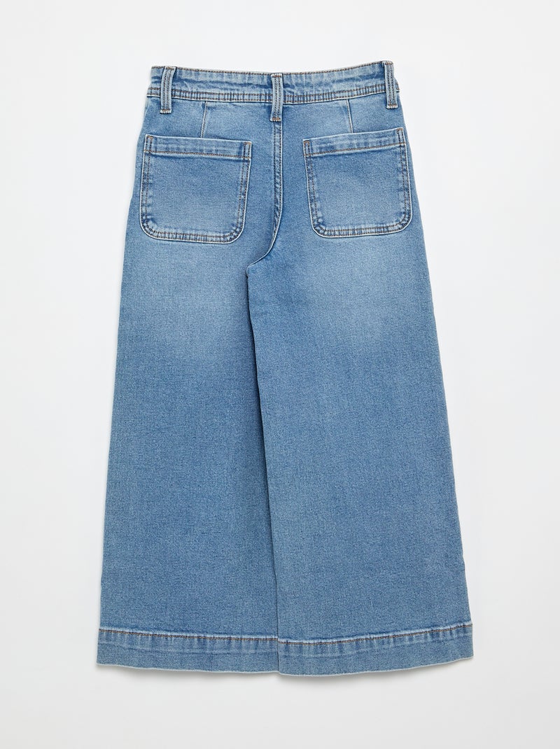 Pantalón wide leg fit / corte ancho Azul - Kiabi