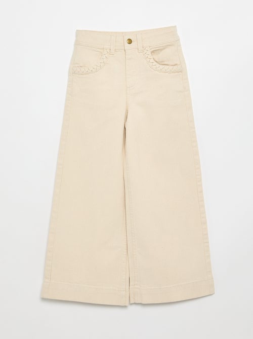 Pantalón wide leg fit / corte ancho - Kiabi Pantalón wide leg fit / corte ancho - Kiabi