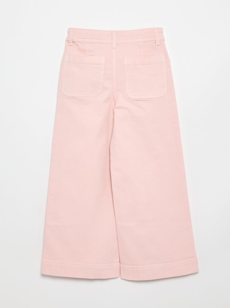 Pantalón wide leg fit / corte ancho Rosa - Kiabi