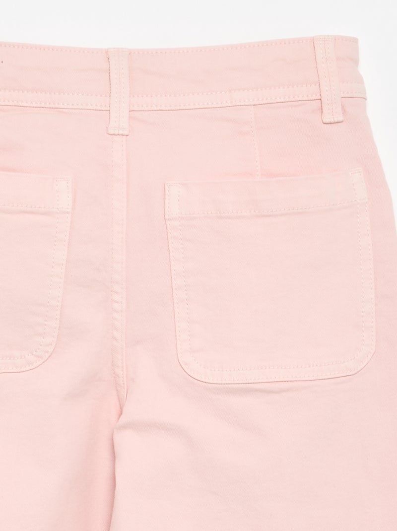 Pantalón wide leg fit / corte ancho Rosa - Kiabi