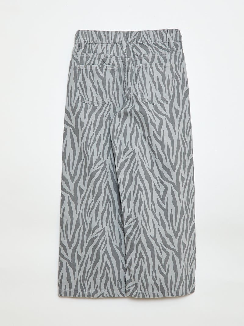 Pantalón wide leg Gris - Kiabi