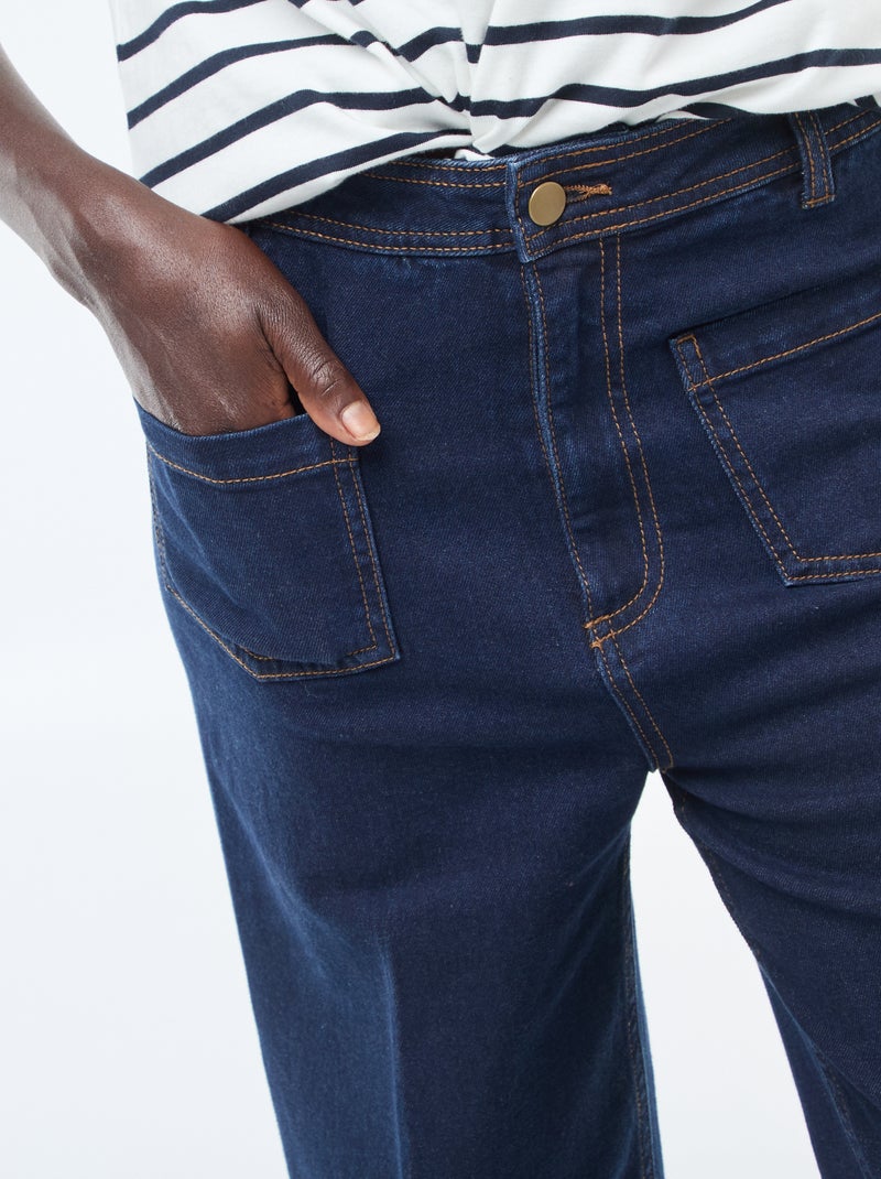 Pantalón wide leg liso Azul - Kiabi