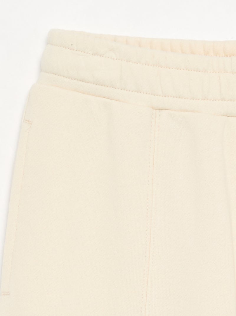 Pantalón wide leg liso Crudo - Kiabi