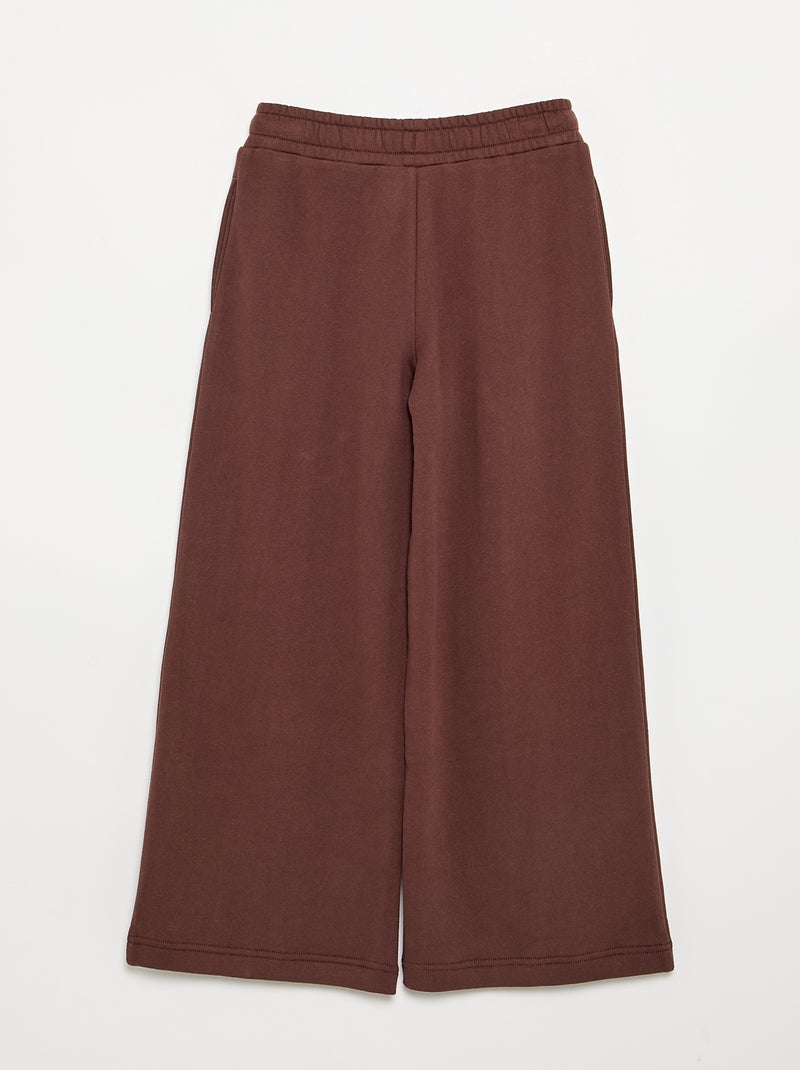 Pantalón wide leg liso Marron - Kiabi