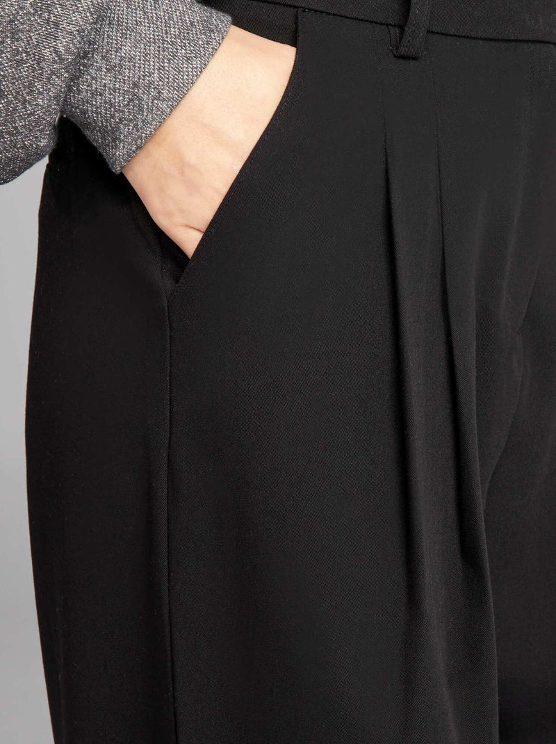 Pantalón wide leg negro - Kiabi