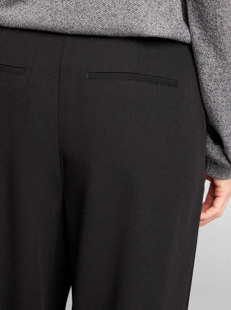 Pantalón wide leg negro - Kiabi