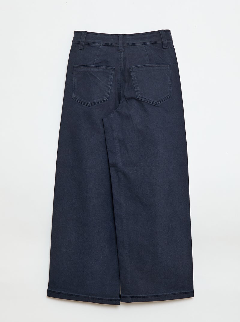 Pantalón wide leg sin bolsillos delanteros Azul - Kiabi