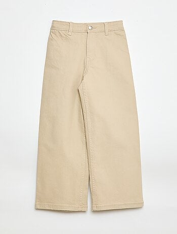 Pantalón wide leg sin bolsillos delanteros