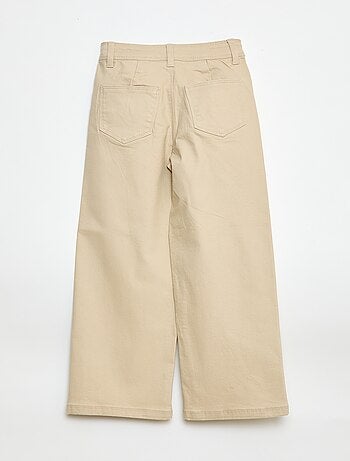 Pantalón wide leg sin bolsillos delanteros