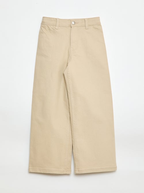 Pantalón wide leg sin bolsillos delanteros - Kiabi