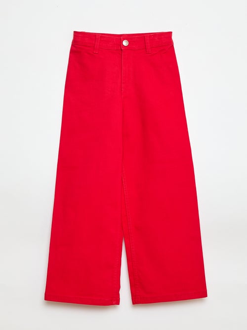 Pantalón wide leg sin bolsillos delanteros - Kiabi