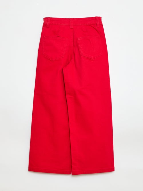 Pantalón wide leg sin bolsillos delanteros - Kiabi