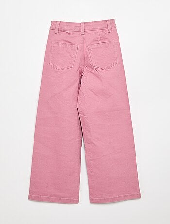 Pantalón wide leg sin bolsillos delanteros