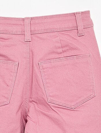 Pantalón wide leg sin bolsillos delanteros