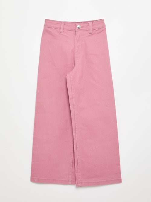 Pantalón wide leg sin bolsillos delanteros - Kiabi
