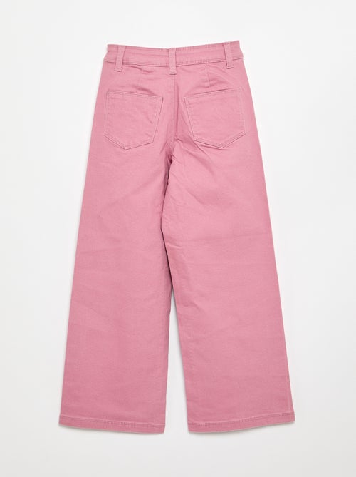 Pantalón wide leg sin bolsillos delanteros - Kiabi