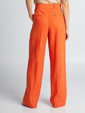 Pantalón ancho vaporoso - NARANJA - Kiabi - 20.00€