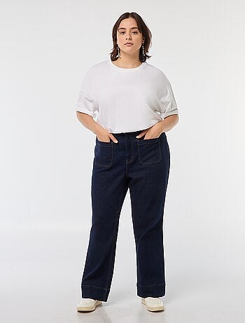 Pantalón wide leg vaquero oscuro