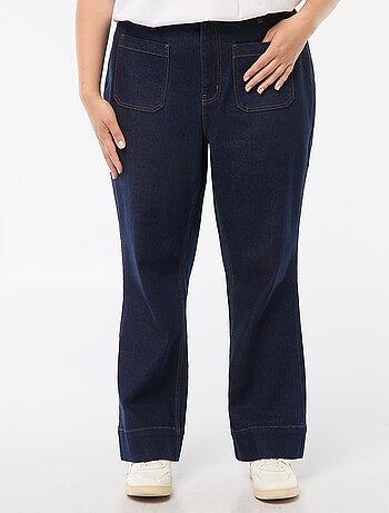 Pantalón wide leg vaquero oscuro