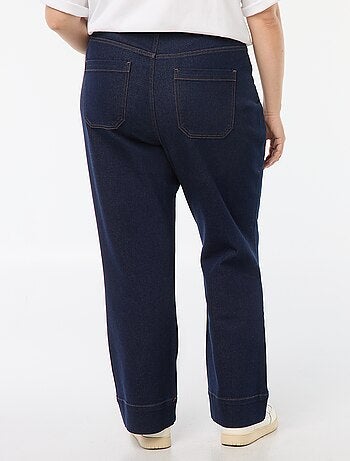 Pantalón wide leg vaquero oscuro