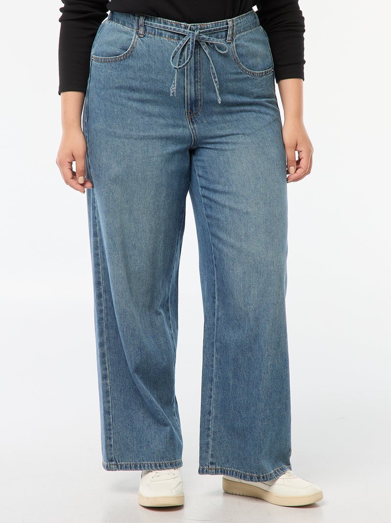 Pantalón wide leg vaquero oscuro Azul - Kiabi