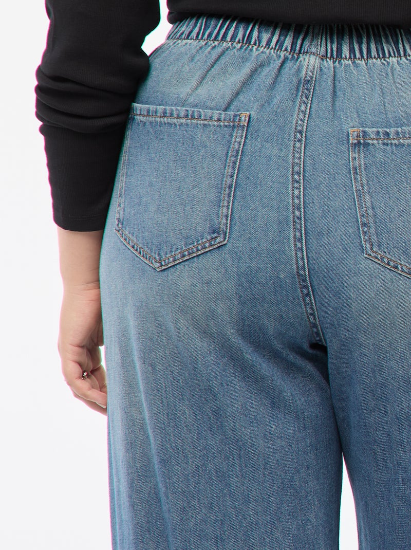 Pantalón wide leg vaquero oscuro Azul - Kiabi