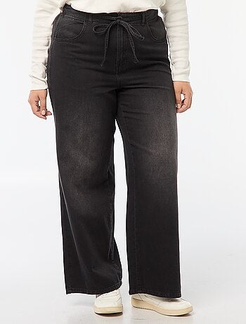 Pantalón wide leg vaquero oscuro