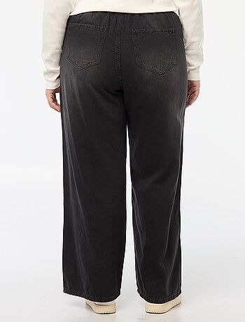 Pantalón wide leg vaquero oscuro