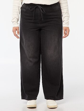 Pantalón wide leg vaquero oscuro