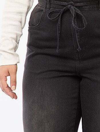 Pantalón wide leg vaquero oscuro