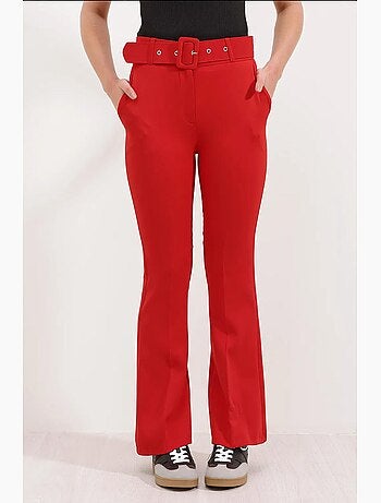 Pantalones acampanados con cinturón bdart