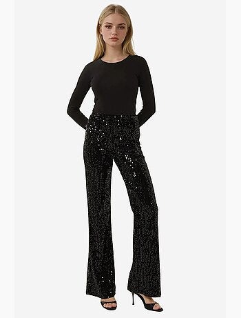 Pantalones acampanados con lentejuelas hiccup