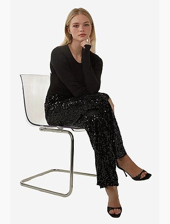 Pantalones acampanados con lentejuelas hiccup