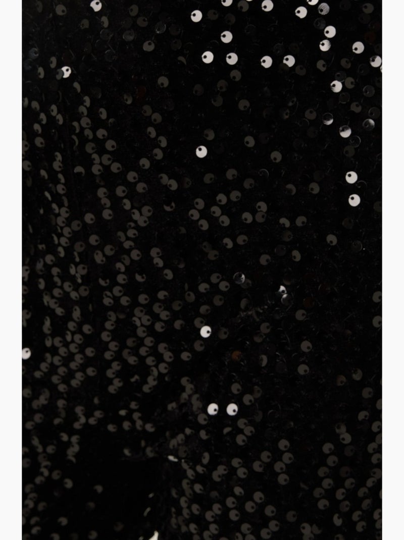 Pantalones acampanados con lentejuelas hiccup Negro - Kiabi