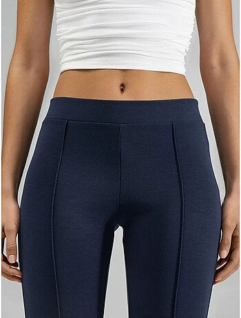 Pantalones acampanados de cintura alta con cinturilla elástica busem