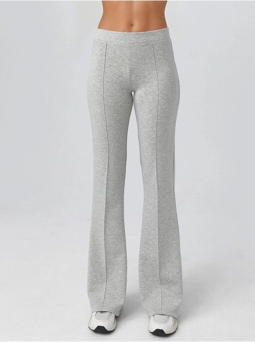 Pantalones acampanados de cintura alta con cinturilla elástica busem - Kiabi Pantalones acampanados de cintura alta con cinturilla elástica busem - Kiabi